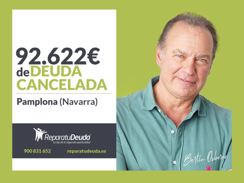 Repara tu Deuda Abogados cancela 92.622? en Pamplona (Navarra) con la Ley de Segunda Oportunidad