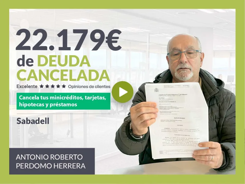 Repara tu Deuda Abogados cancela 22.179? en Sabadell (Barcelona) con la Ley de Segunda Oportunidad